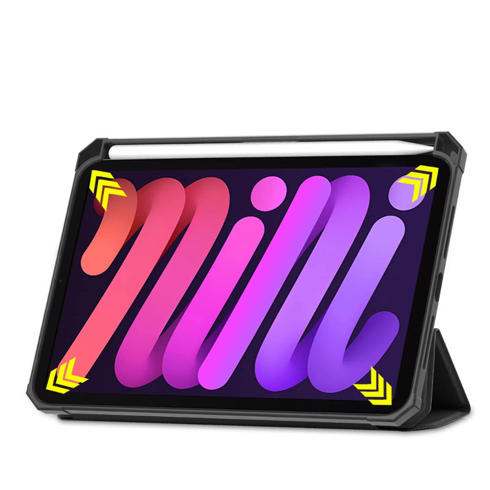 Instar Tri-Fold Shockproof Leather iPad Case With Pencil Holder