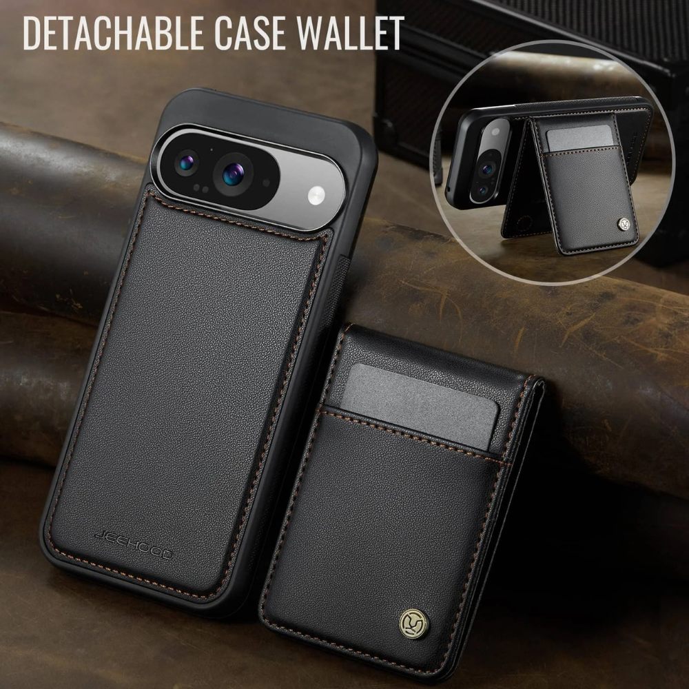 Fluo Magnetic Leather Wallet Case For Google Pixel