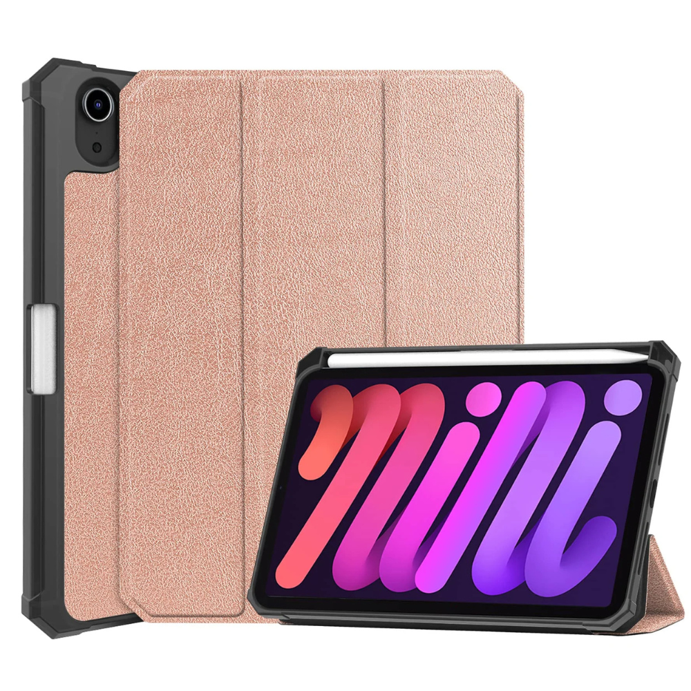 Instar Tri-Fold Shockproof Leather iPad Case With Pencil Holder