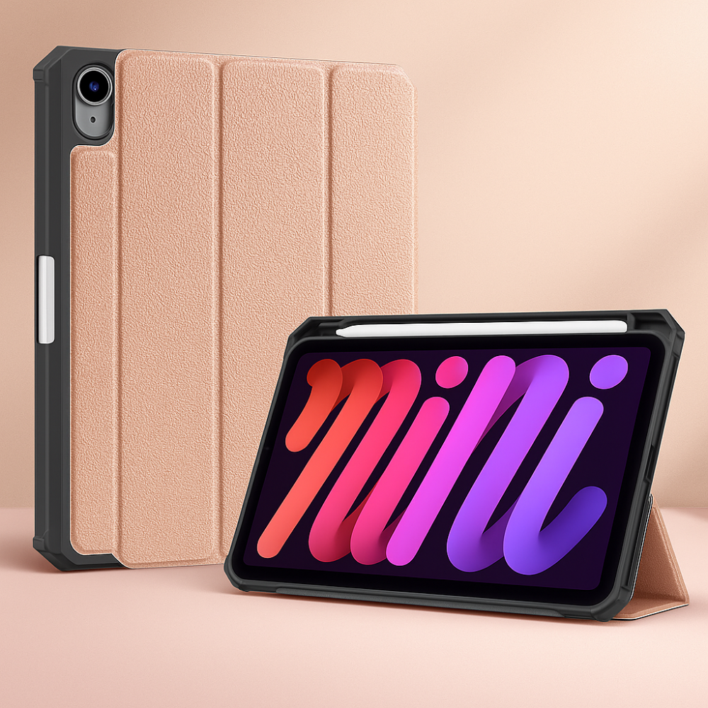 Instar Tri-Fold Shockproof Leather iPad Case With Pencil Holder