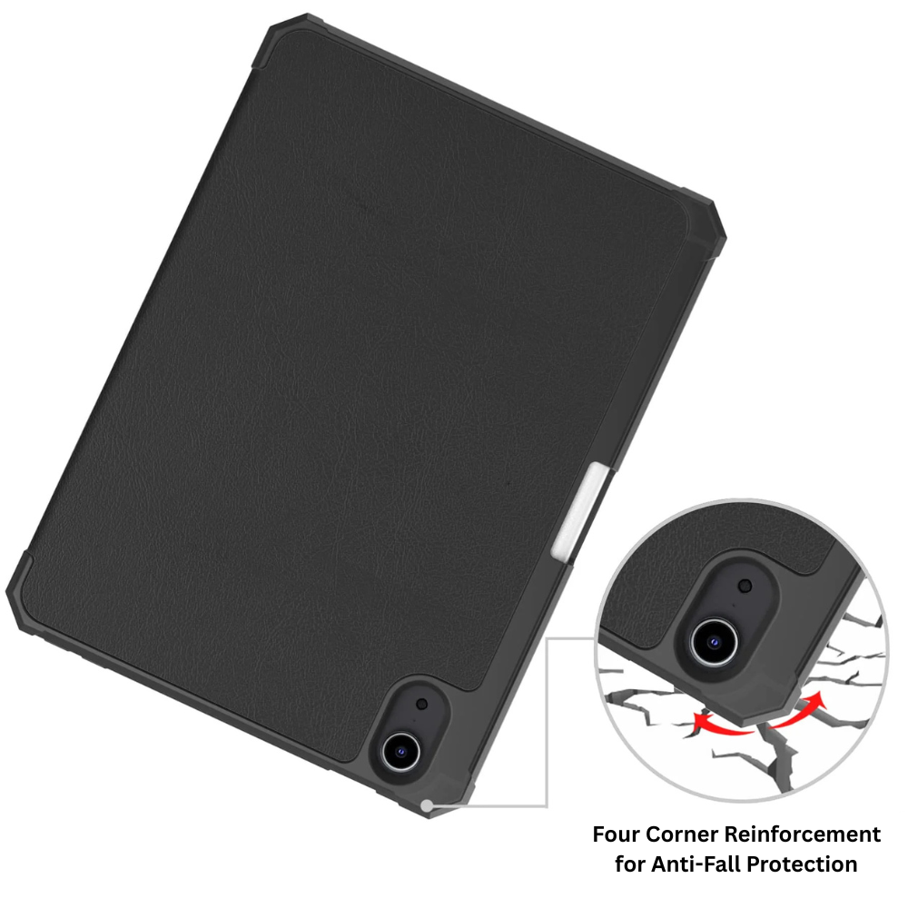Instar Tri-Fold Shockproof Leather iPad Case With Pencil Holder