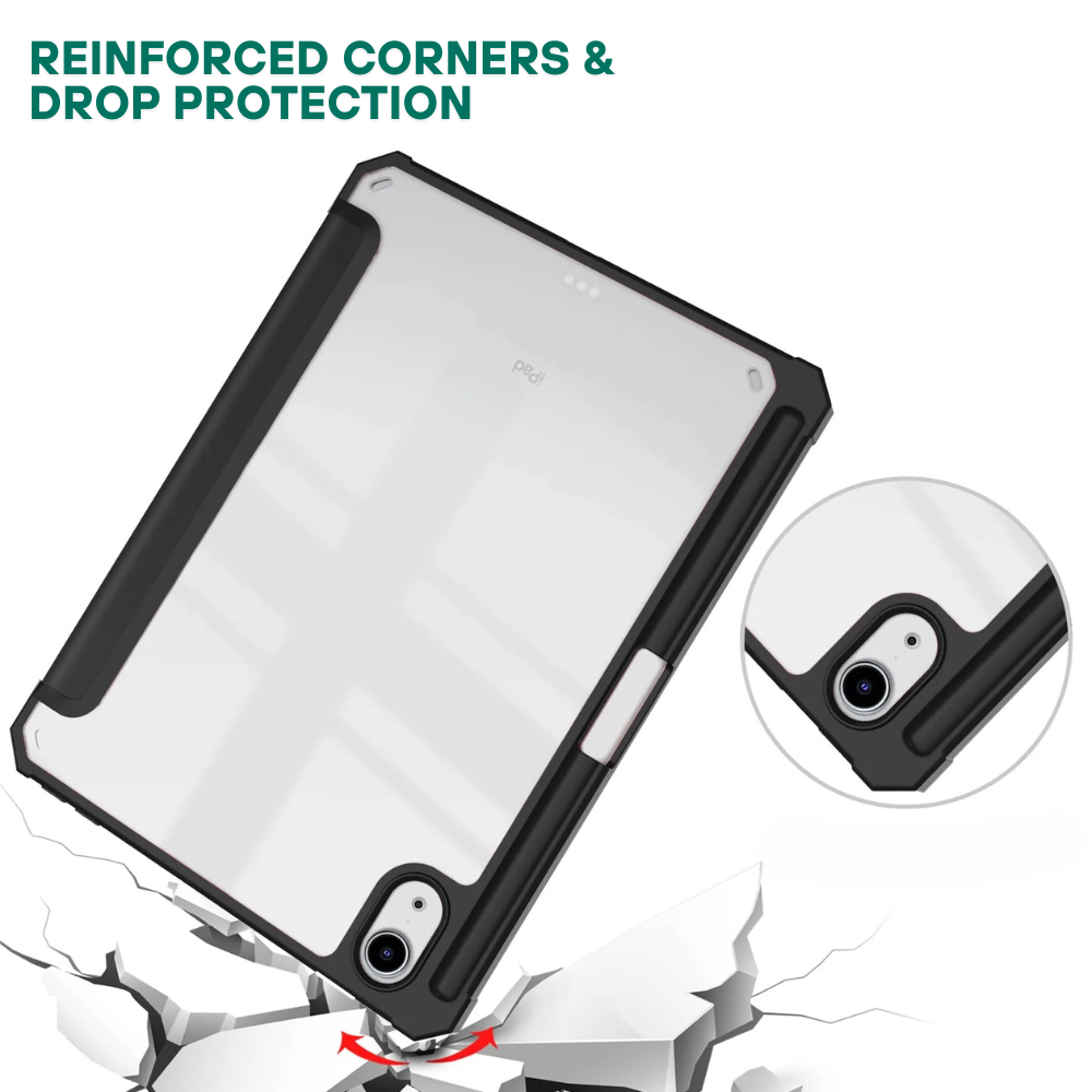 Hodie Tri-Fold Acrylic iPad Case With Pencil Holder