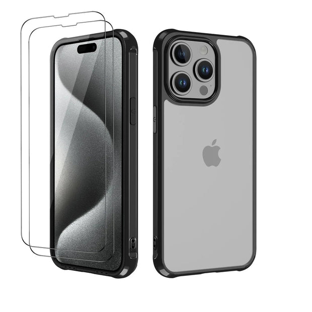 Evoco Shockproof iPhone Case With 2-Piece Clear Screen Protectors