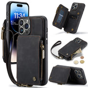 Saturn Leather iPhone Wallet Case For iPhone 14 and 15 Series