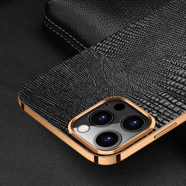 Contra Luxury Genuine Leather iPhone Case