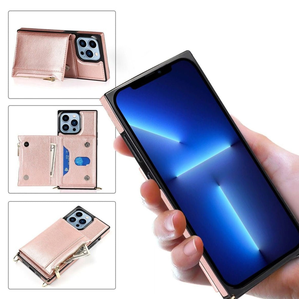 Regno Leather Zipper Wallet iPhone Case with Card Holder - Astra Cases