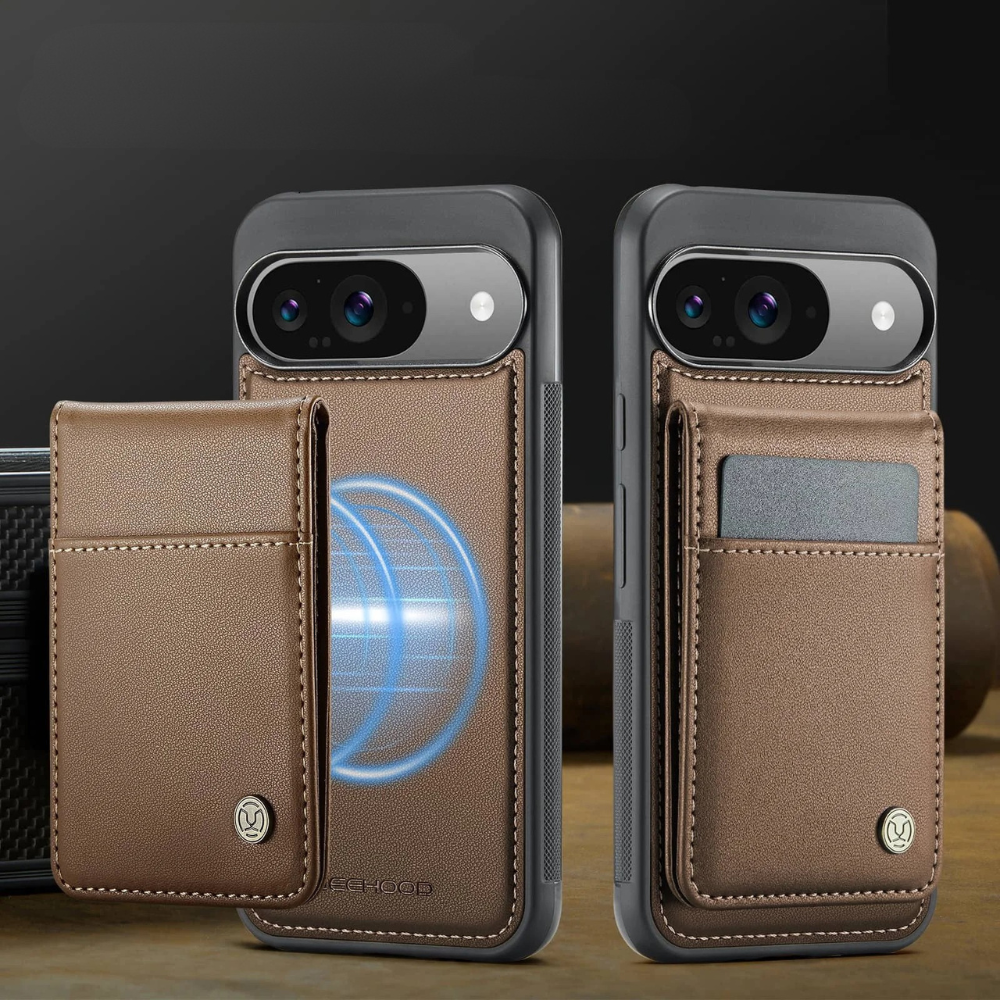 Fluo Magnetic Leather Wallet Case For Google Pixel