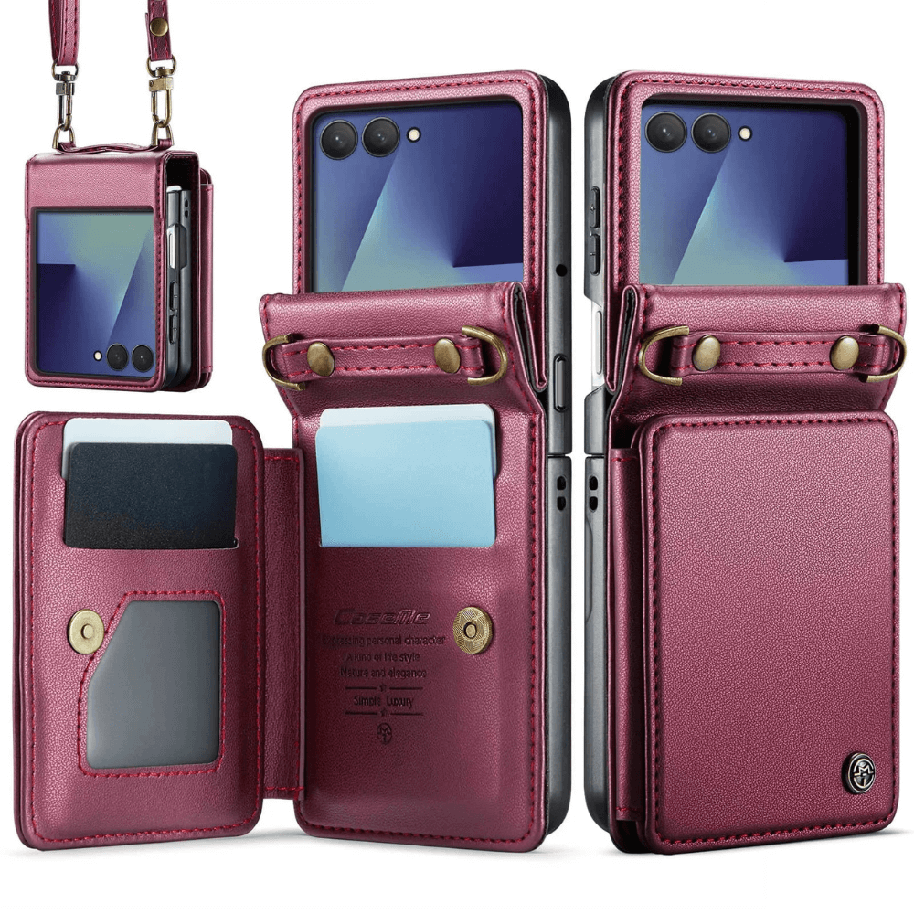 Pollen RFID Blocking Wallet Leather Case For Galaxy Z Flip 7 - Astra Cases