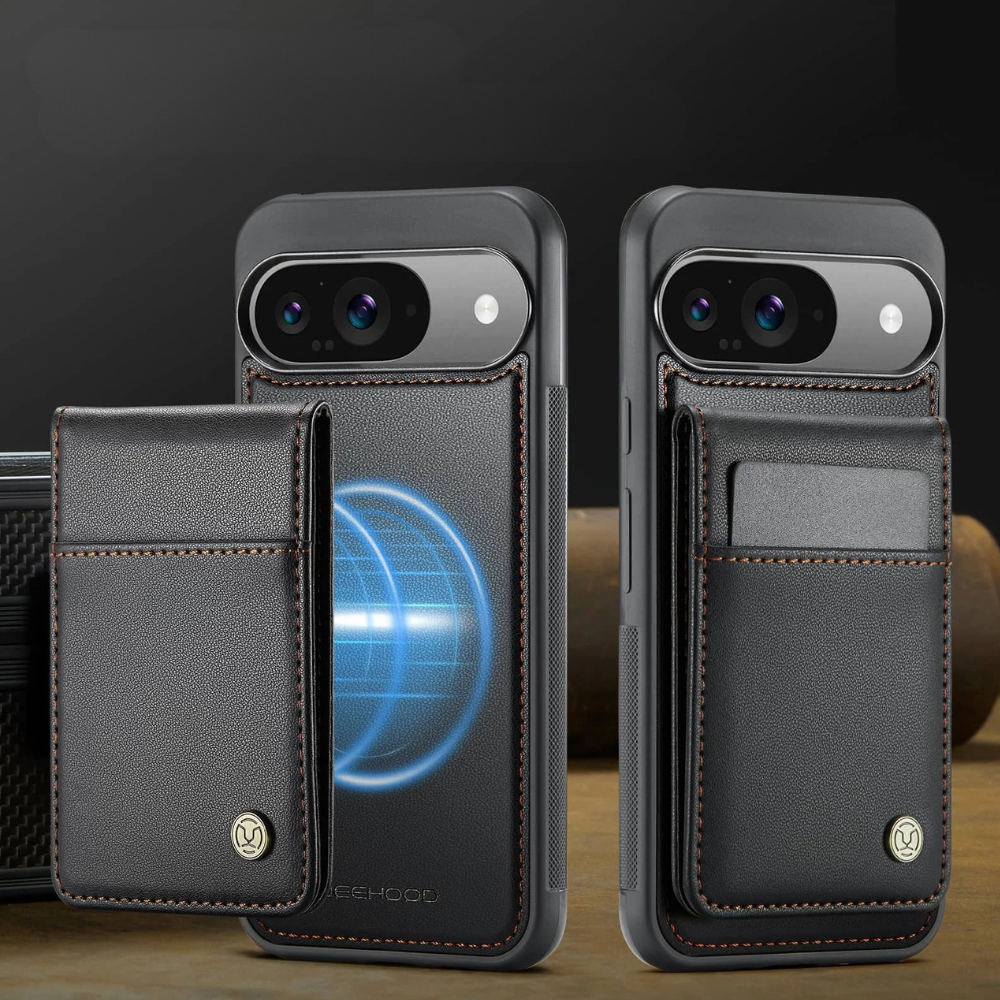 Fluo Magnetic Leather Wallet Case For Google Pixel