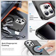 Dives Shockproof Matte iPhone Case With Screen Protector And Ring Holder