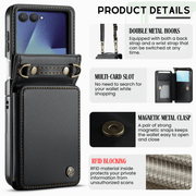 Pollen RFID Blocking Wallet Leather Case For Galaxy Z Flip 7 - Astra Cases