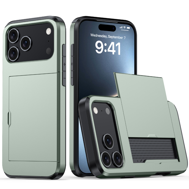 Depereo Military Grade Slide Wallet Case For iPhone With Card Slot