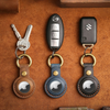 Custodia Genuine Leather AirTag Case With Metal Keyring