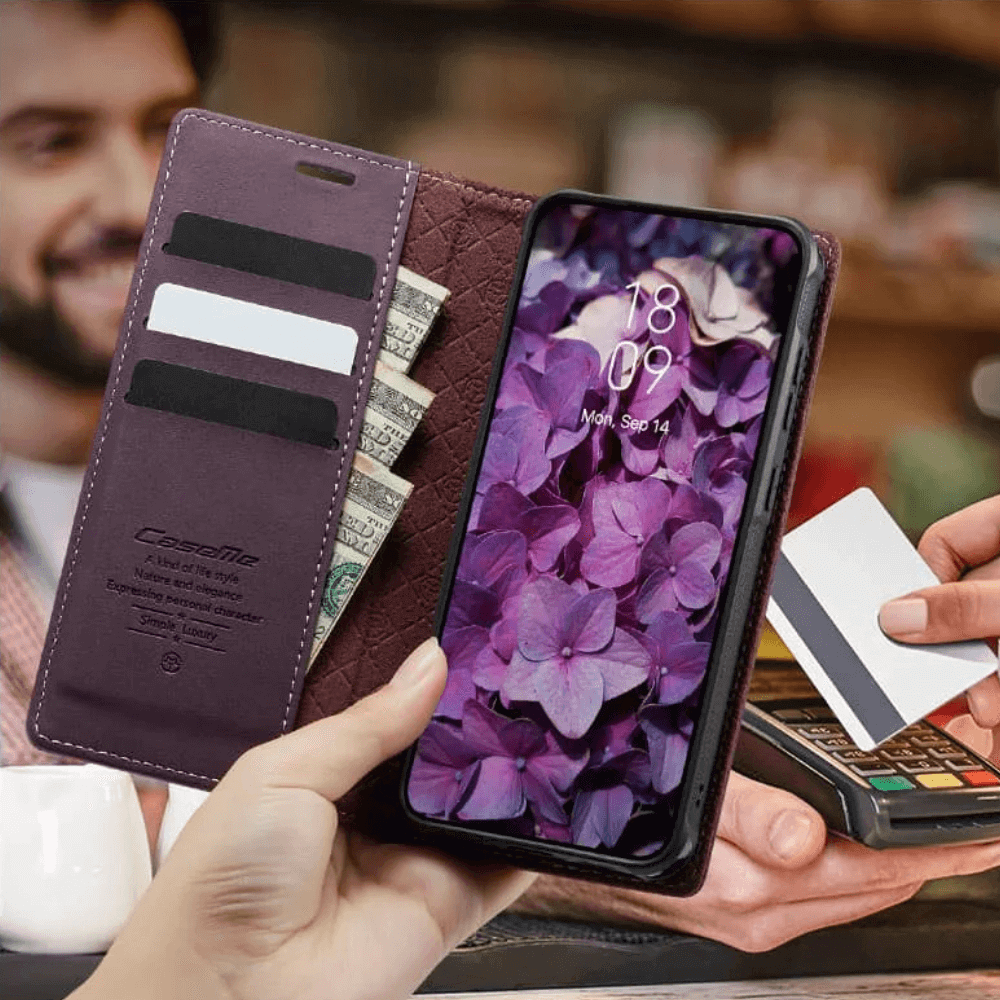 Quovis Leather Flip MagSafe Wallet Galaxy Case - Astra Cases