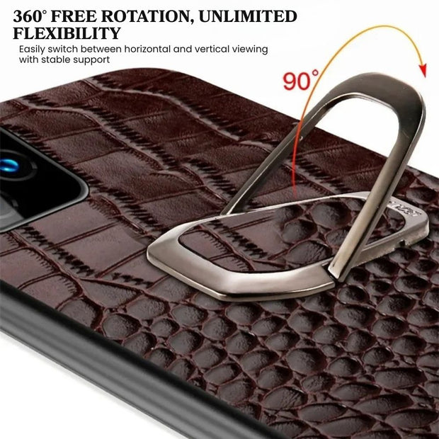 Adepto Leather iPhone Case With Ring - Astra Cases