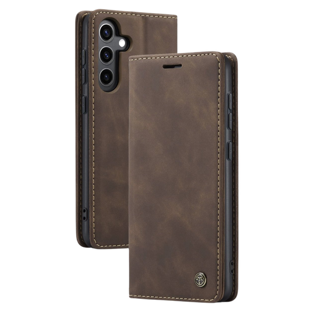 Dira Retro Leather Wallet Galaxy Case