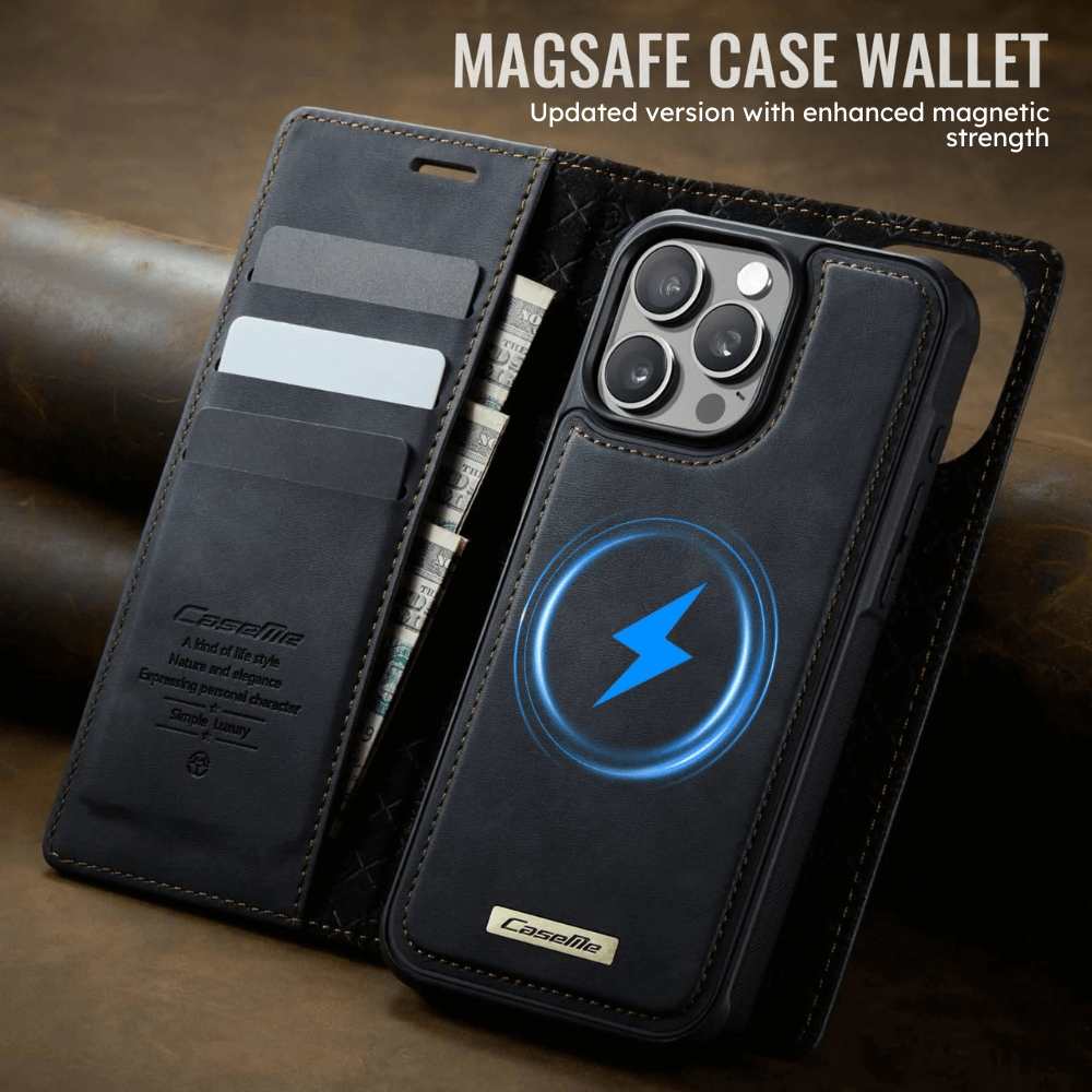 Quae Leather Flip MagSafe Wallet iPhone Case - Astra Cases
