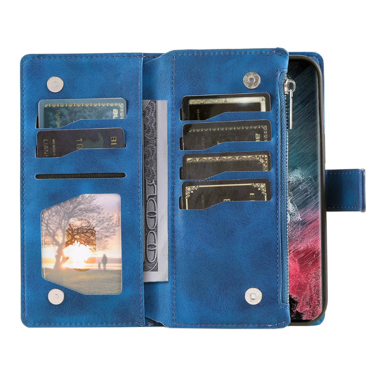 Educo Magnetic Leather Wallet Case With Straps For Galaxy S Series