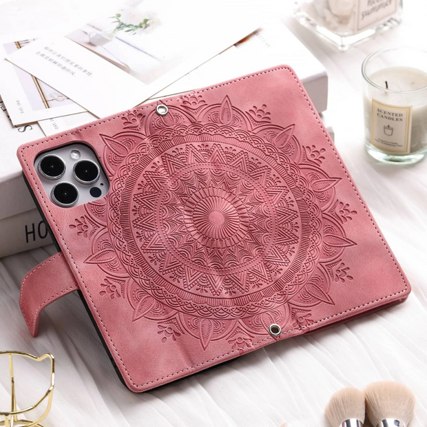 Denuo Magnetic Leather Wallet iPhone Case With Straps