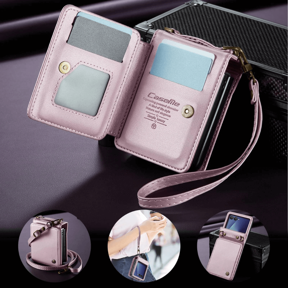 Pollen RFID Blocking Wallet Leather Case For Galaxy Z Flip 7 - Astra Cases