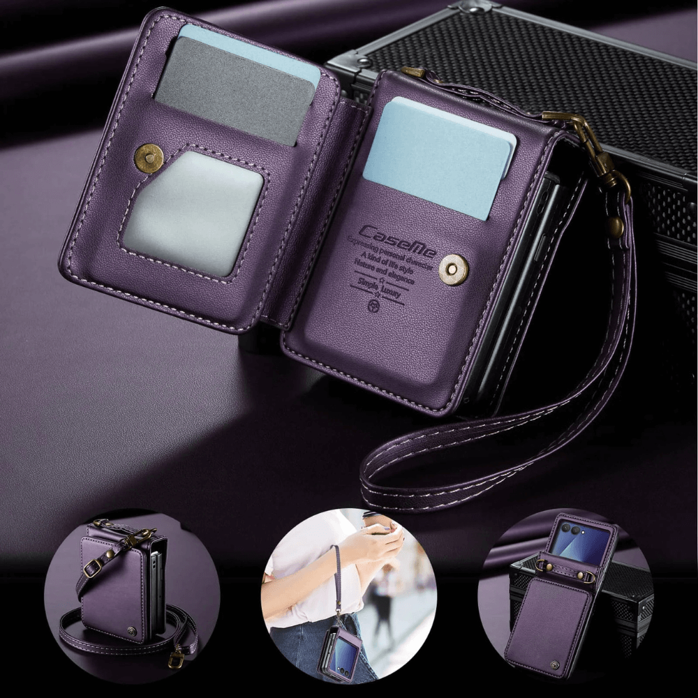 Pollen RFID Blocking Wallet Leather Case For Galaxy Z Flip 7 - Astra Cases