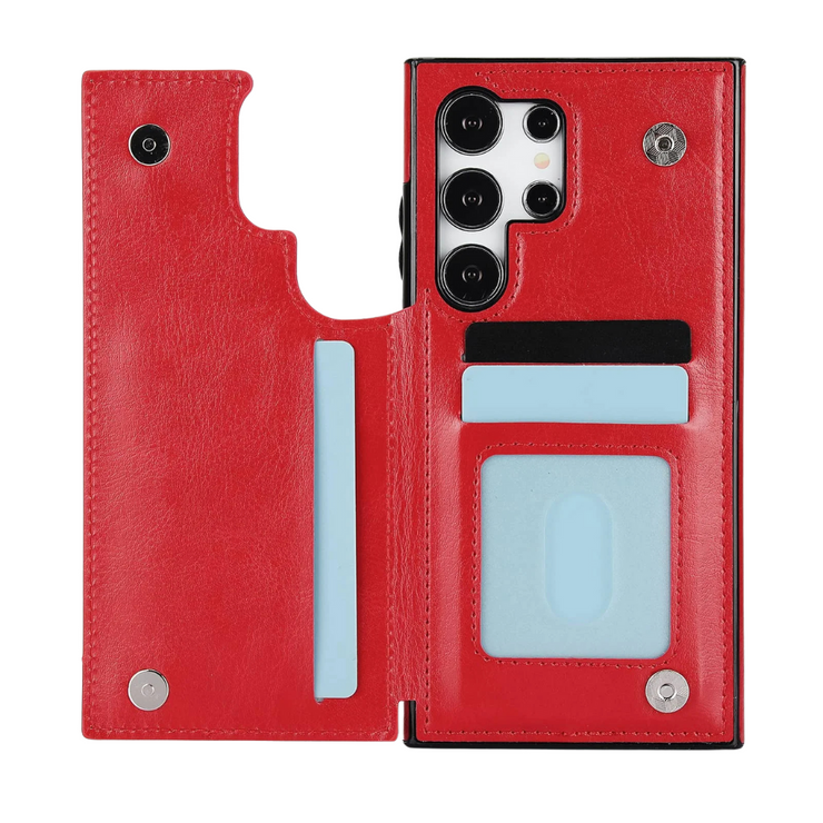 Cedo Leather Flip Wallet Galaxy Case