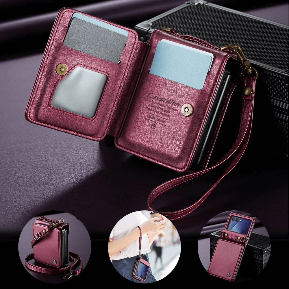 Pollen RFID Blocking Wallet Leather Case For Galaxy Z Flip 7 - Astra Cases