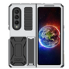 Heres Silicone Galaxy Z Fold 4 Case with Shockproof Metal Bumper and Kickstand