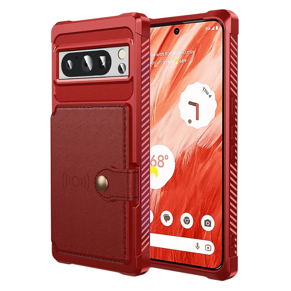 Abeo Shockproof Leather Wallet Case For Google Pixel - Astra Cases