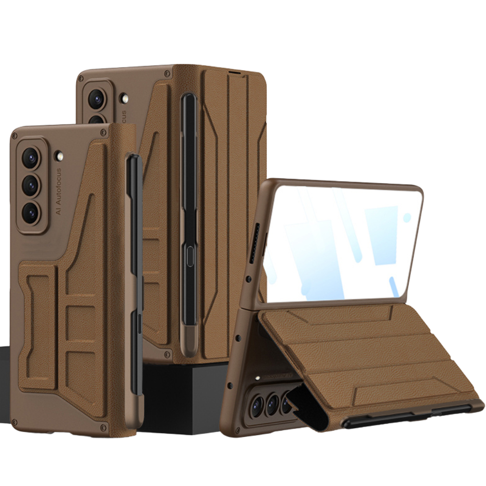 Cedere Shell Membrane Integrated Leather Case for Galaxy Z Fold 5