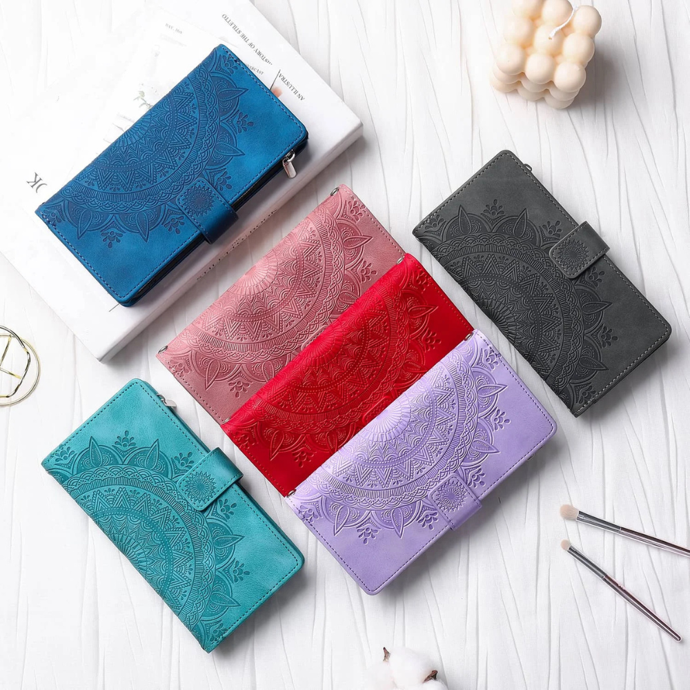 Denuo Magnetic Leather Wallet iPhone Case With Straps