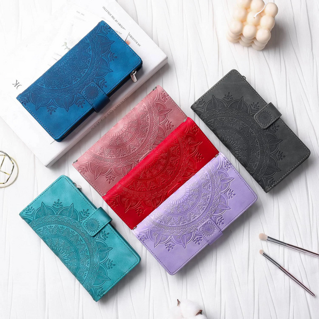 Denuo Magnetic Leather Wallet iPhone Case With Straps
