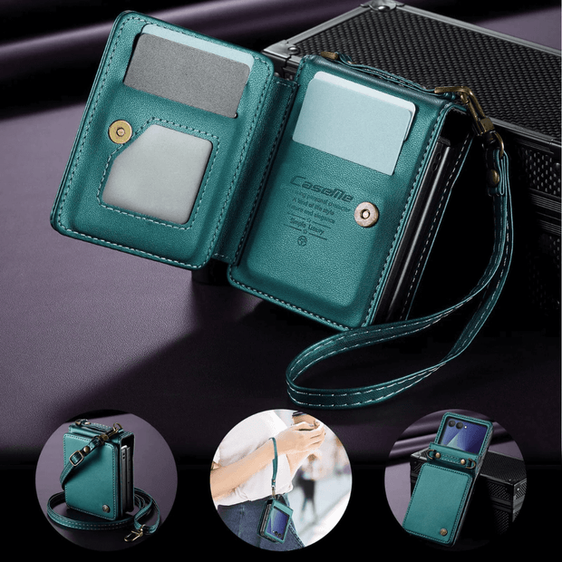 Pollen RFID Blocking Wallet Leather Case For Galaxy Z Flip 7 - Astra Cases