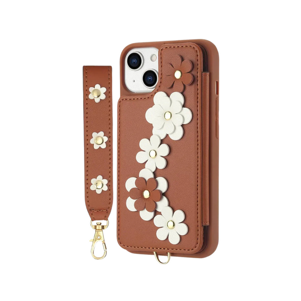 Venia Floral Design Detachable Wallet iPhone Case