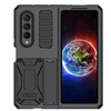 Heres Silicone Galaxy Z Fold 4 Case with Shockproof Metal Bumper and Kickstand