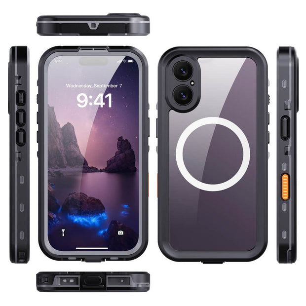 Ala Magsafe Pro Transparent Waterproof Case for iPhone Series 14-17