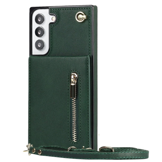 Mitis Crossbody Galaxy Leather Case With Stand