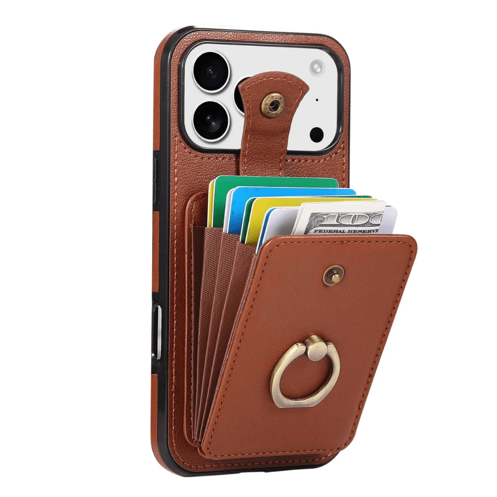 Sanus RFID Blocking Leather Wallet iPhone Case - Astra Cases