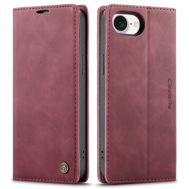 London Leather Wallet iPhone Case For iPhone 13-16 Series