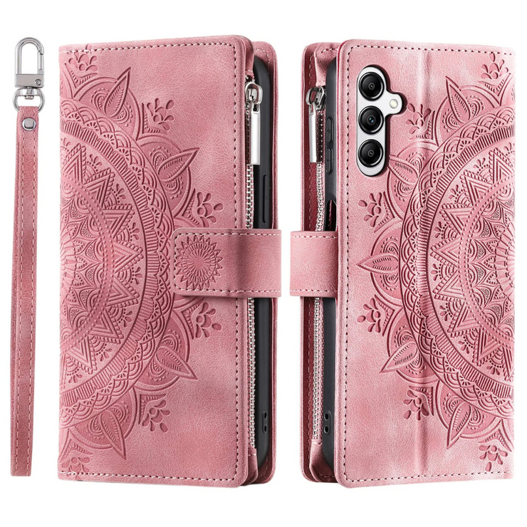Erro Magnetic Leather Wallet Case With Straps For Galaxy A Series