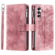 Egenus Magnetic Leather Wallet Case With Straps For Galaxy A Series