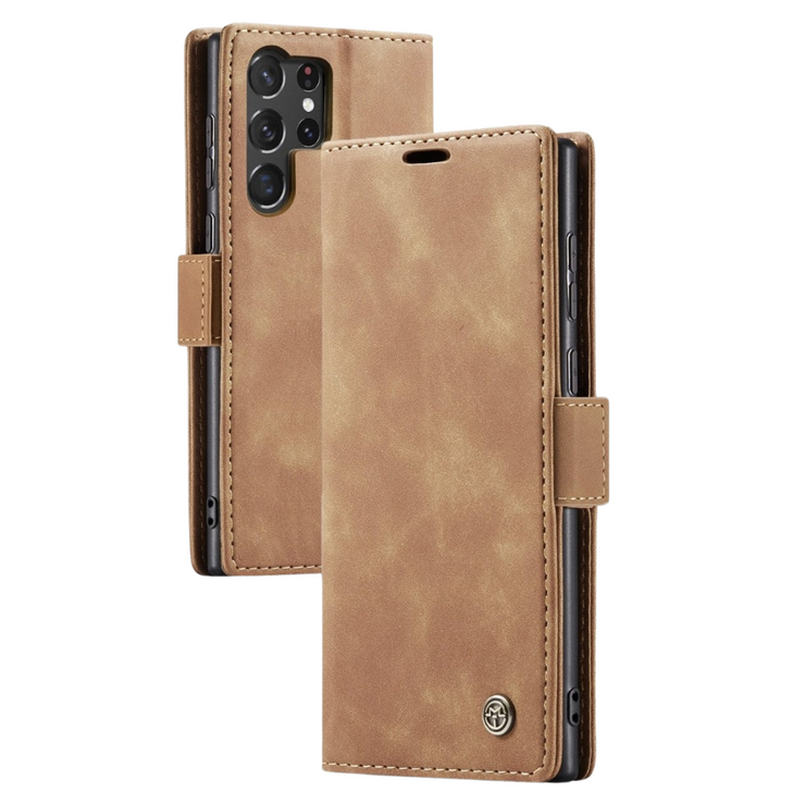 Dira Retro Leather Wallet Galaxy Case