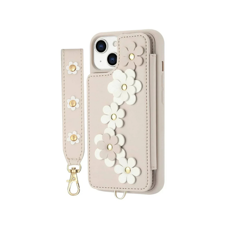 Venia Floral Design Detachable Wallet iPhone Case