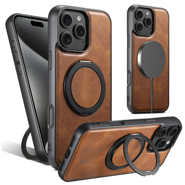 Capio Leather iPhone Case With Built-in Kickstand