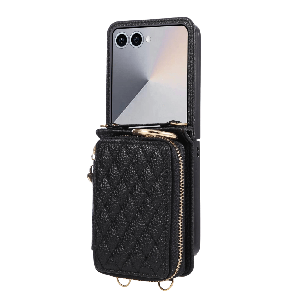 Taceo Crossbody Leather Wallet Case for Galaxy Z Flip - Astra Cases