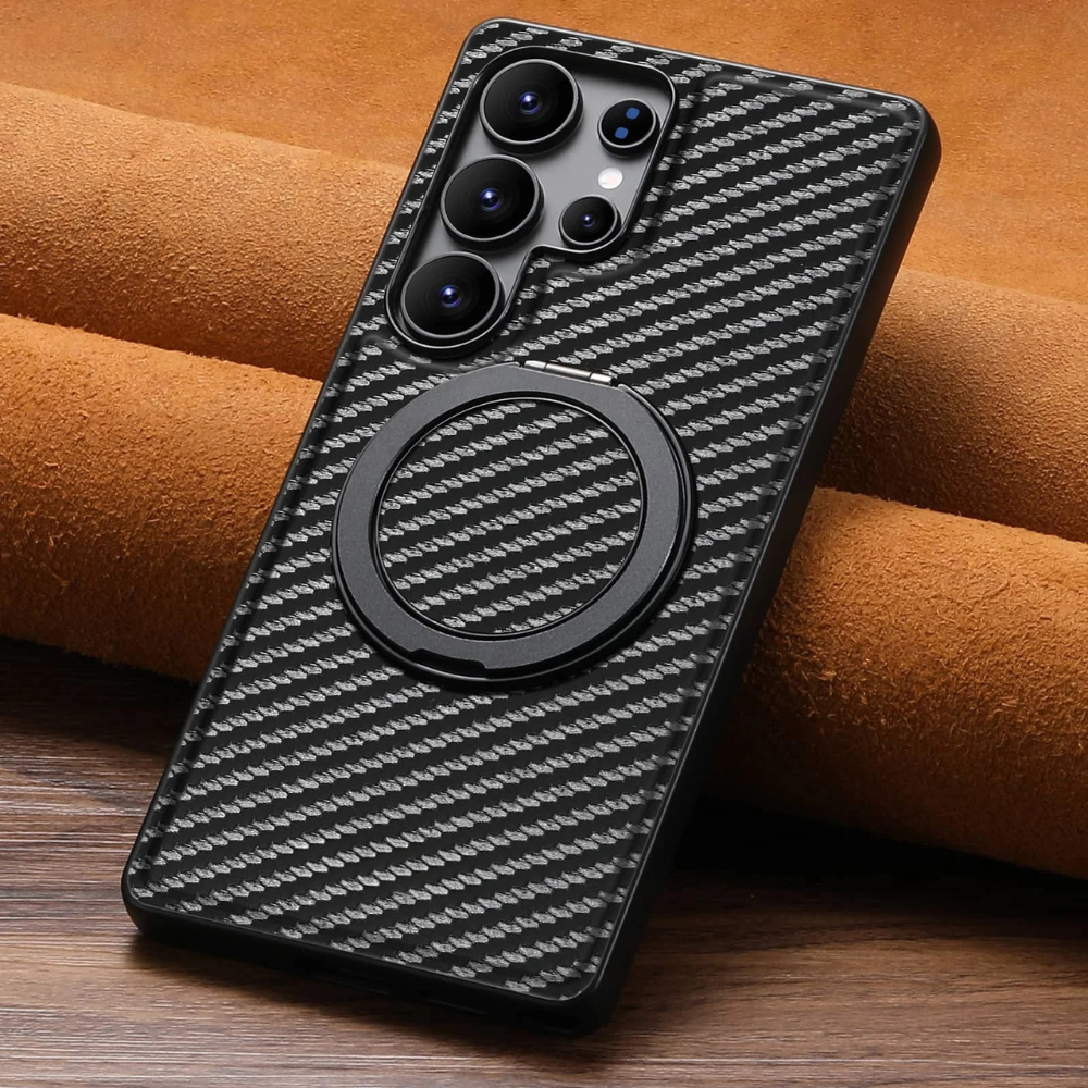 Frux Carbon Fiber Shockproof Galaxy Case With Kickstand