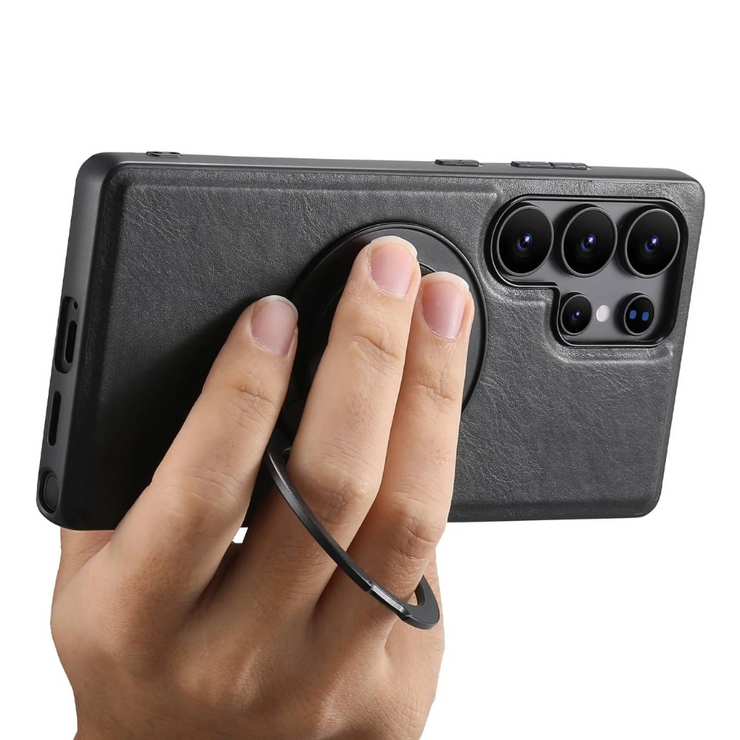Caries Leather Galaxy Case With Built-in Kickstand