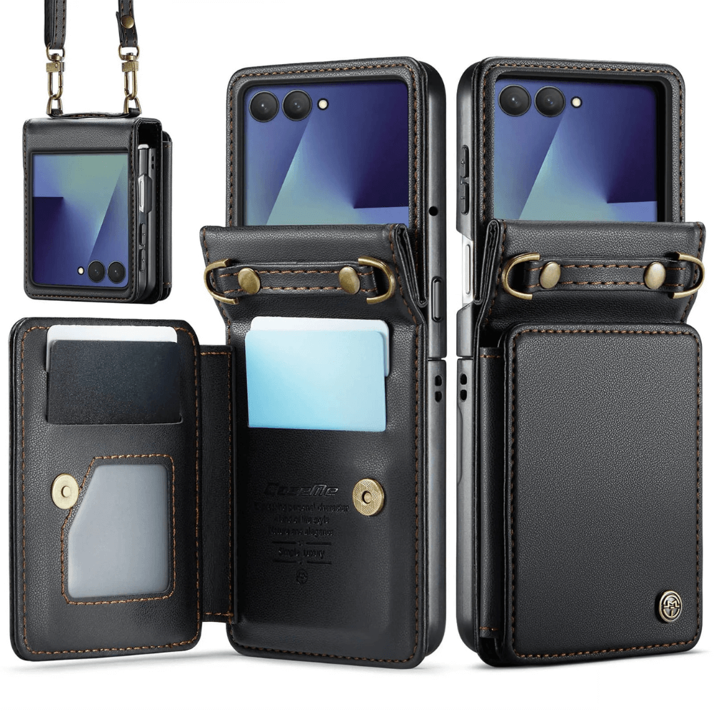Pollen RFID Blocking Wallet Leather Case For Galaxy Z Flip 7 - Astra Cases