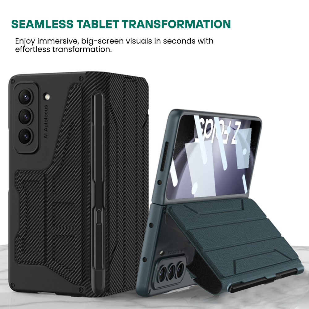 Cedere Shell Membrane Integrated Leather Case for Galaxy Z Fold 5