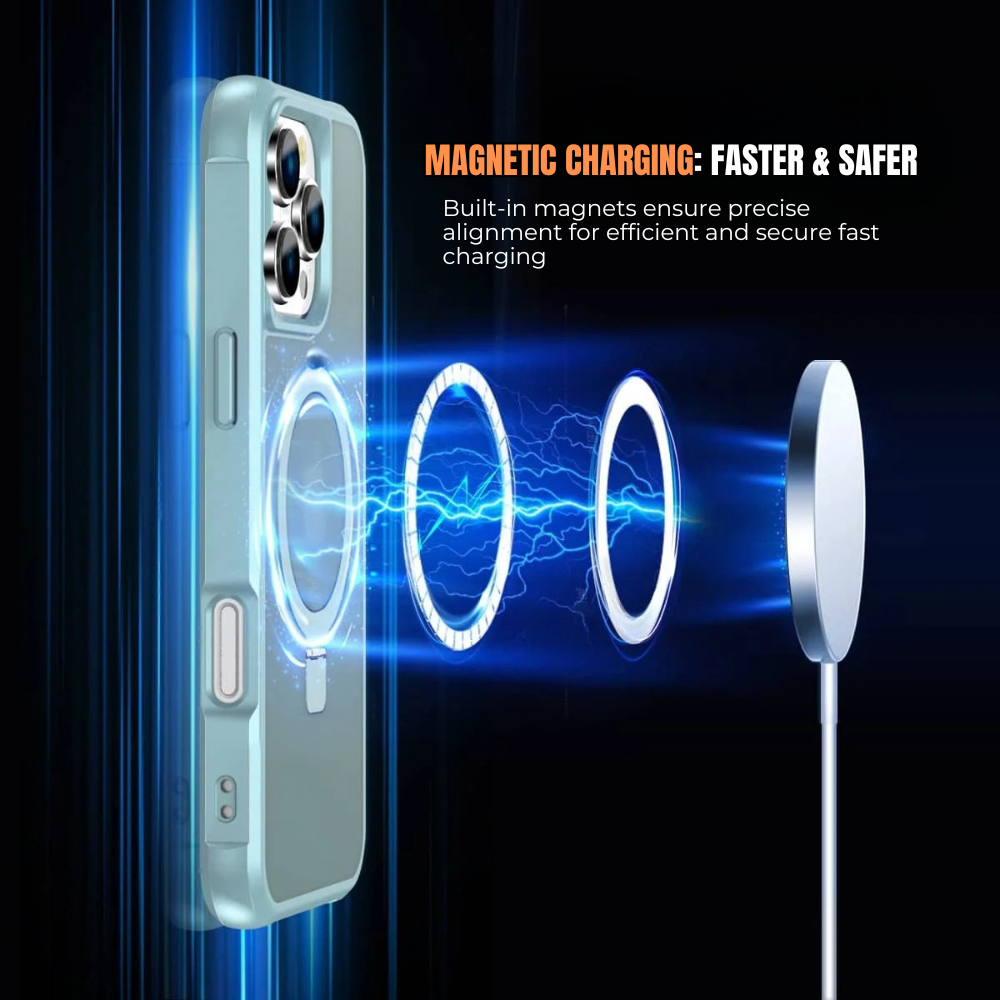 Eruo Shockproof MagSafe iPhone Case With Ring Holder